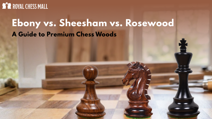 Choosing between ebony, sheesham, or rosewood for your chess set? Discover the differences, craftsmanship, and which wood matches your playing style perfectly.