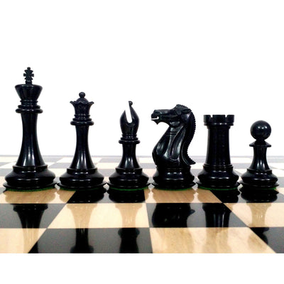 4" Sleek Staunton Luxury Chess Set - Chess Pieces Only - Triple Weighted Ebony Wood