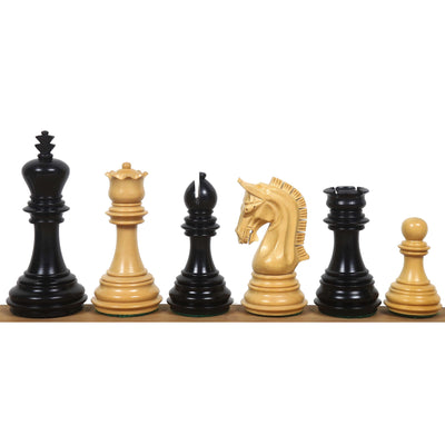 Combo of 3.8" Imperial Staunton Luxury Chess Set - Pieces in Ebony Wood with 21" Ebony Board and Box