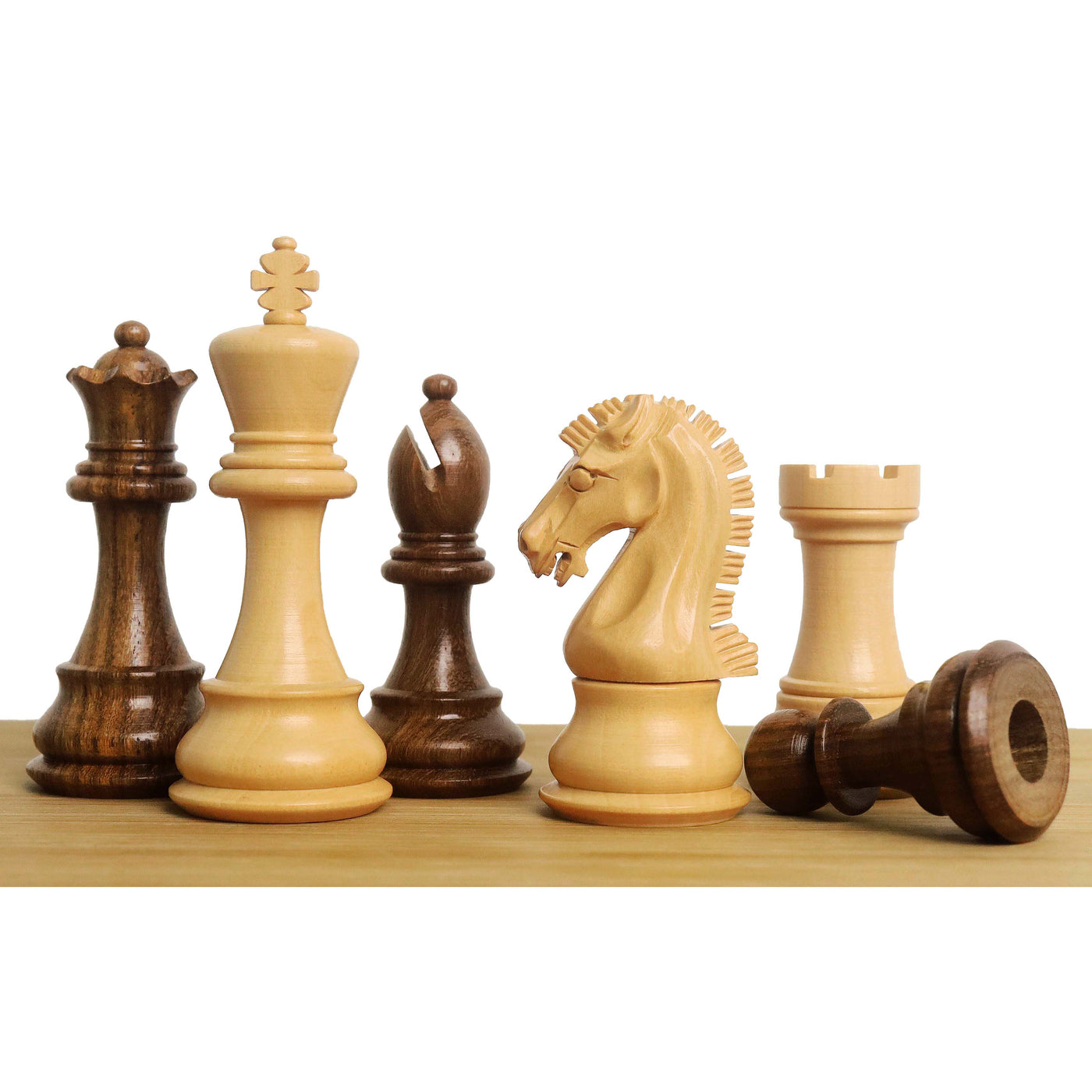 3" Craftsman Staunton Chessnut Air Sensor Compatible Set- Chess Pieces Only- Golden Rosewood