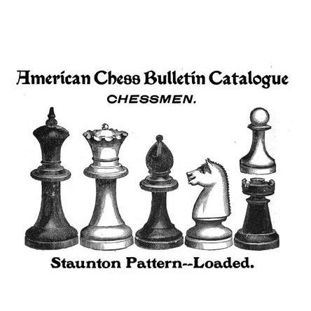 Combo of 1900s' American Chess Company Reproduction Set - Pieces in Ebony Wood with Chess Board & Storage Box