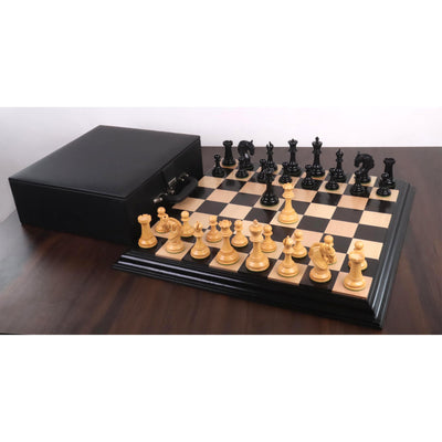 Combo of 4.3" Imperator Luxury Staunton Chess Set - Pieces in Ebony Wood with Board and Box