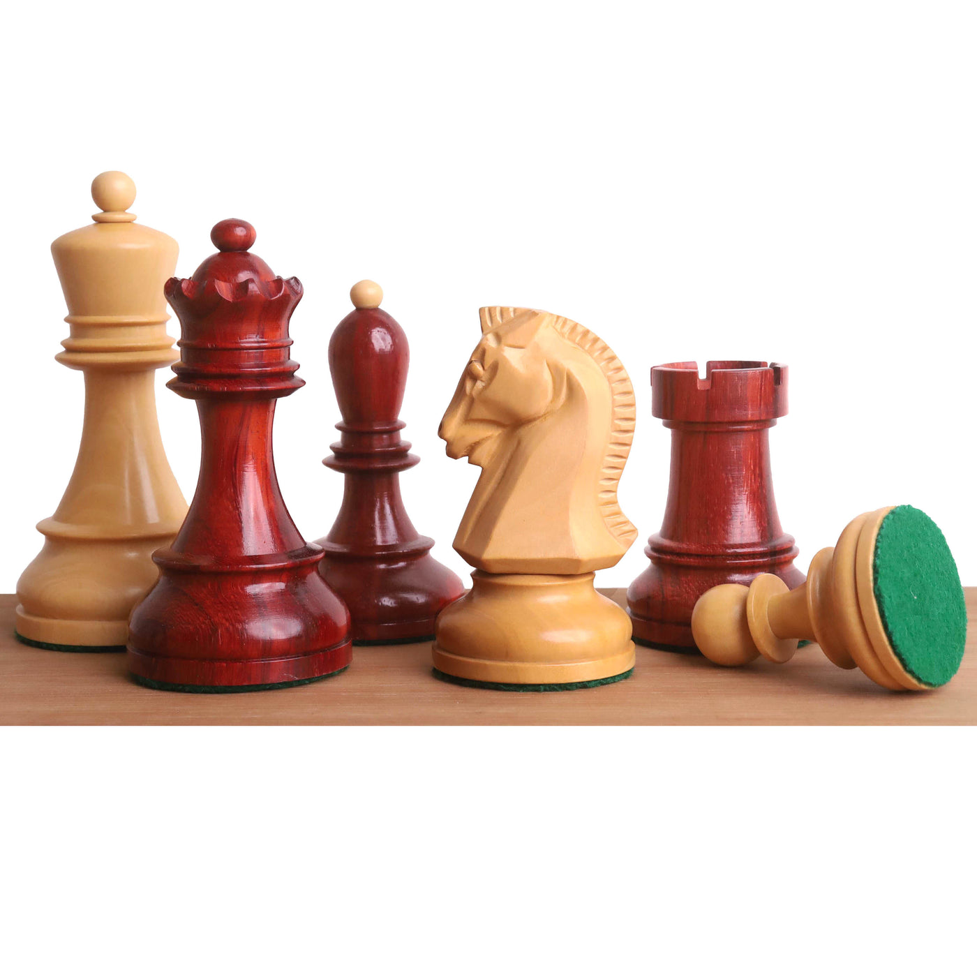 1950s' Fischer Dubrovnik Chess Set- Chess Pieces Only - Bud Rosewood & Boxwood - 3.8 " King