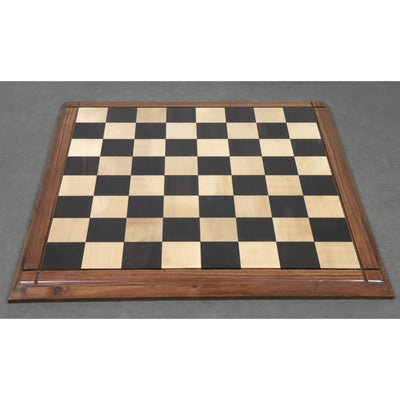 Combo of 1960's Soviet Championship Tal Chess Set - Pieces in Antiqued Boxwood with 21" Chess Board with Storage Box