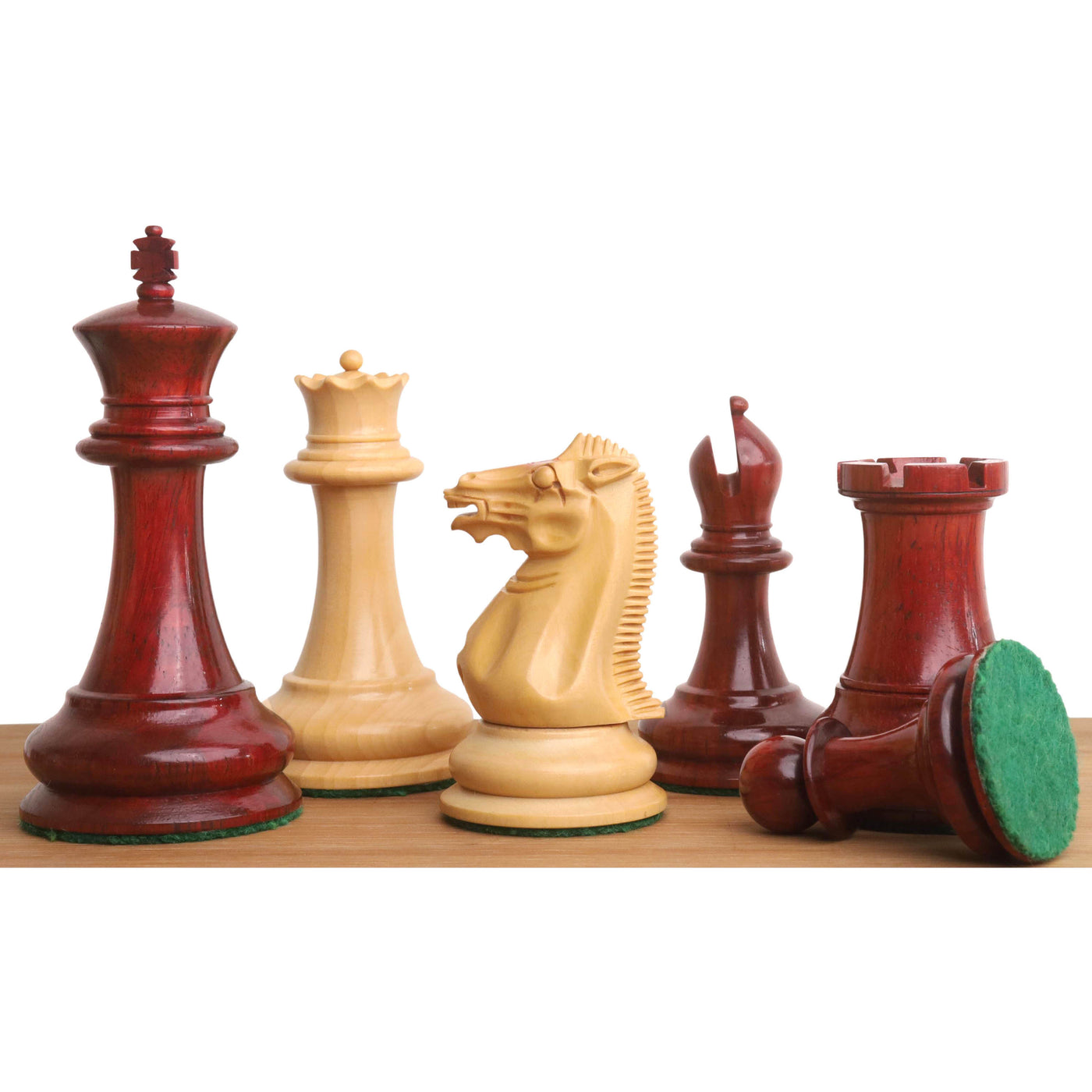 1849 Jacques Cook Staunton Collectors Chess Set - Chess Pieces Only- Bud Rosewood -3.75"