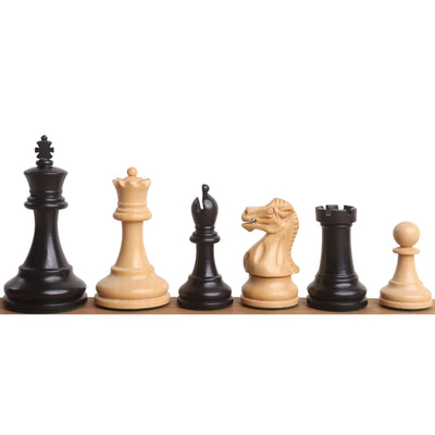 2.4" Pro Staunton Weighted Wooden Chess Set - Chess Pieces Only - Ebonised Boxwood