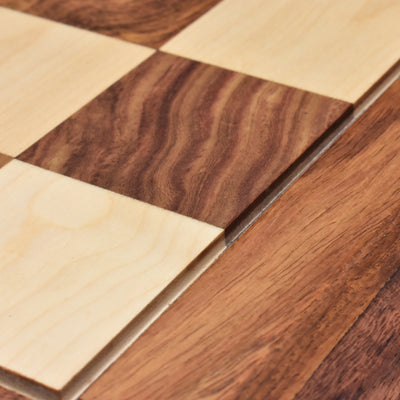 Combo of 4" Leningrad Staunton Chess Set - Pieces in Golden Rosewood with Board and Box