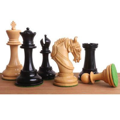 Combo of 4.3" Imperator Luxury Staunton Chess Set - Pieces in Ebony Wood with Board and Box
