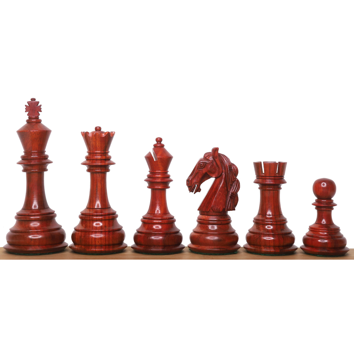 Combo of 4.6" Rare Columbian Luxury Chess Set - Pieces in Bud Rosewood with Board and Box