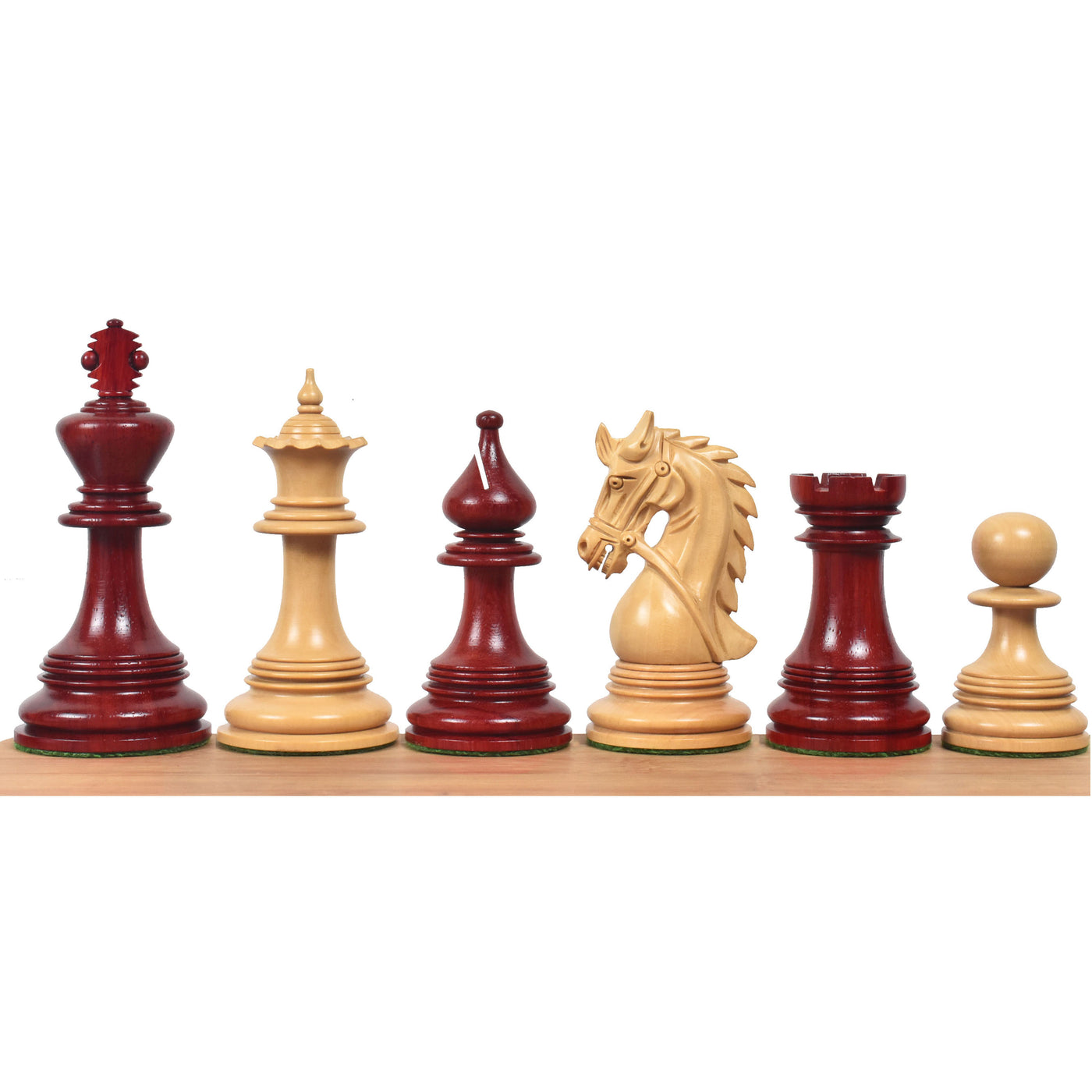 4.3" Napoleon Luxury Staunton Chess Set - Chess Pieces Only -Triple Weight Bud Rosewood