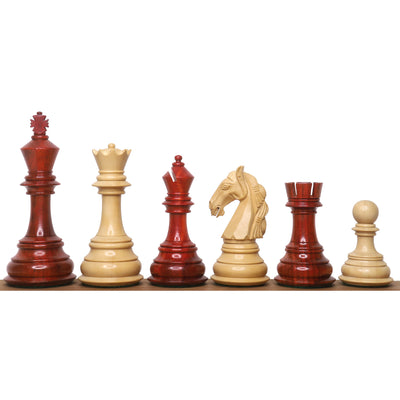 Combo of 4.6" Rare Columbian Luxury Chess Set - Pieces in Bud Rosewood with Board and Box