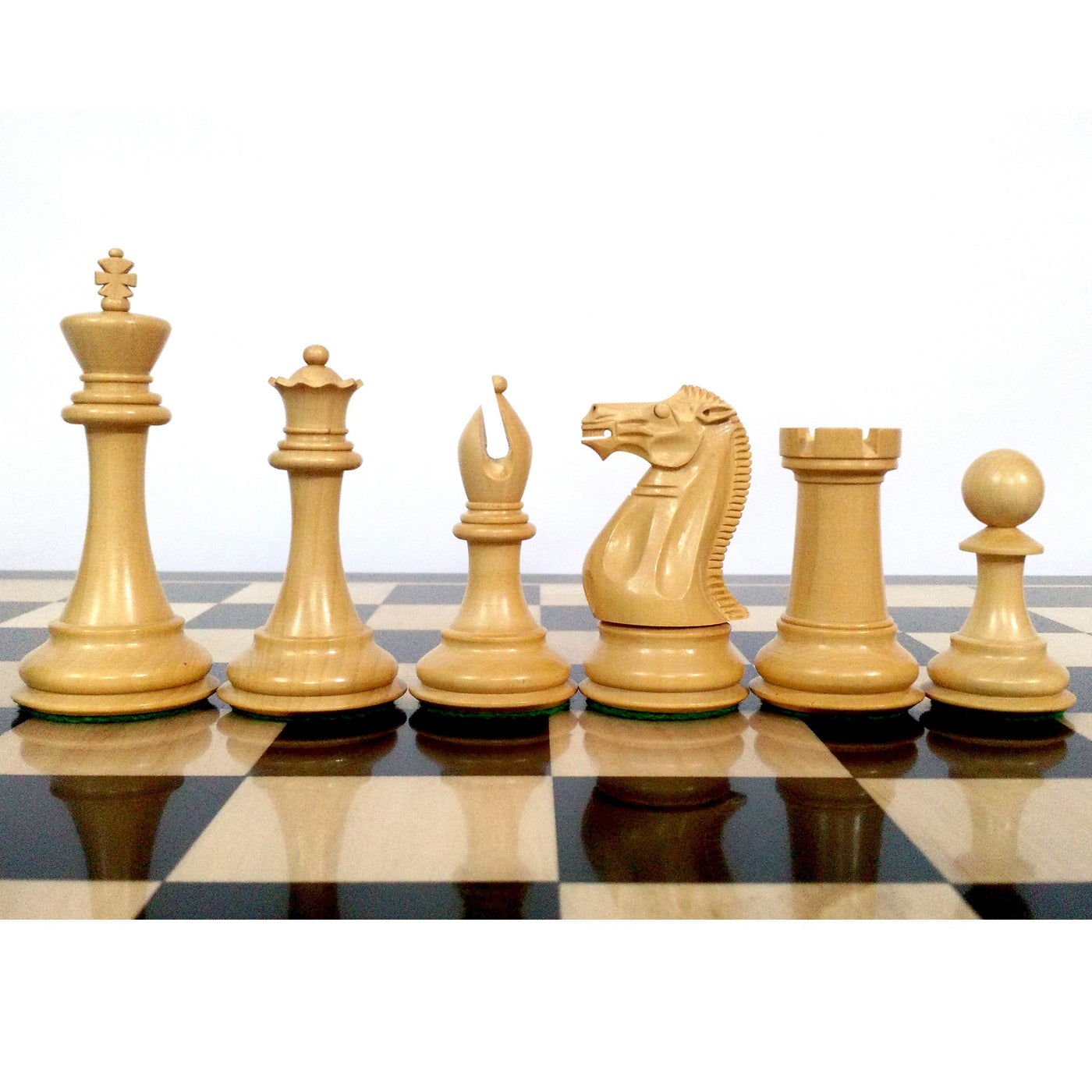 Combo of Sleek Staunton Luxury Chess Set - Pieces in Ebony Wood with Board and Box