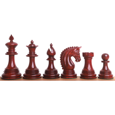 Combo of Luxury Augustus Staunton Chess Set - Pieces in Bud Rosewood with Chessboard and Storage Box