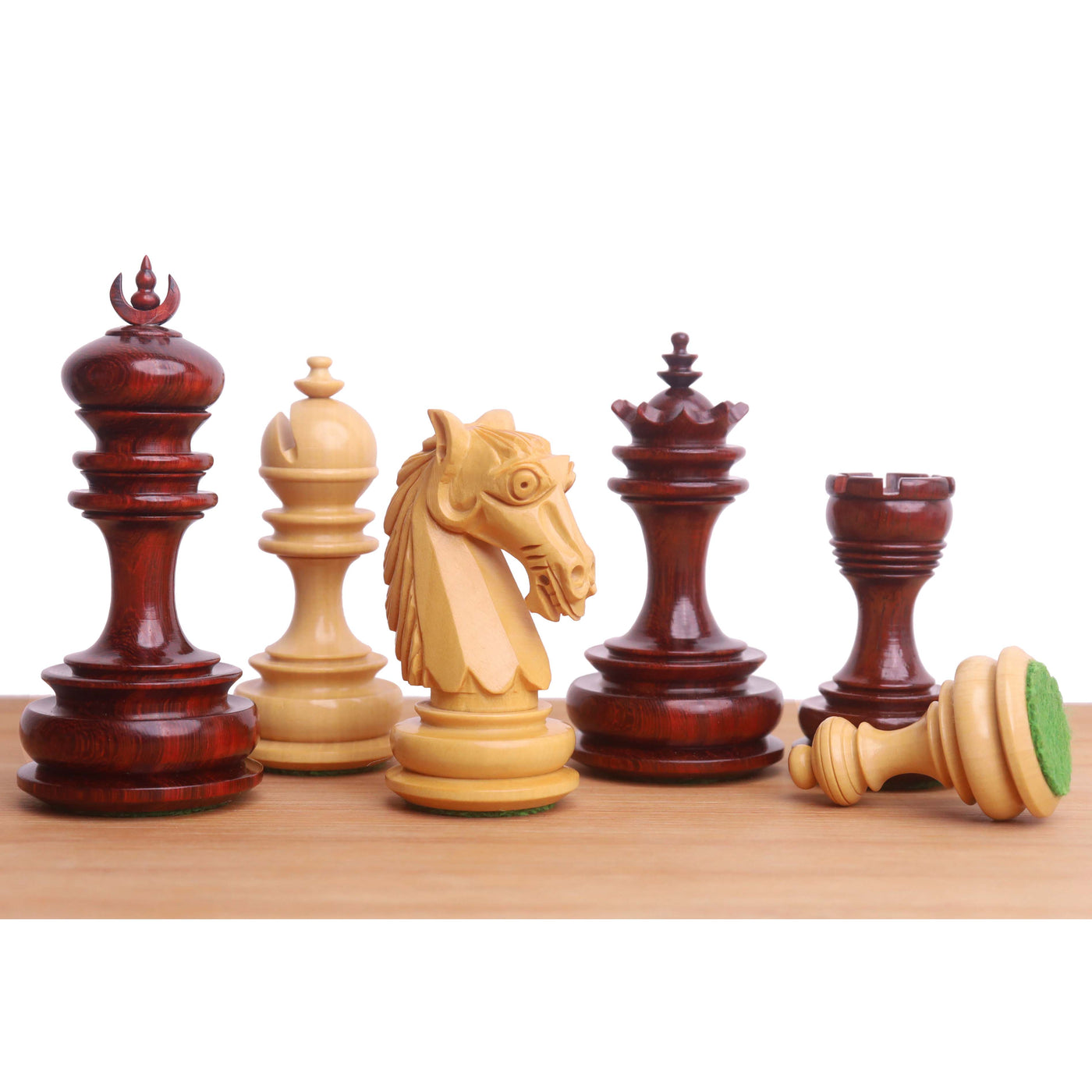 3.3" Moonlit Majesty Luxury Chess Set- Chess Pieces Only - Bud Rosewood & Boxwood