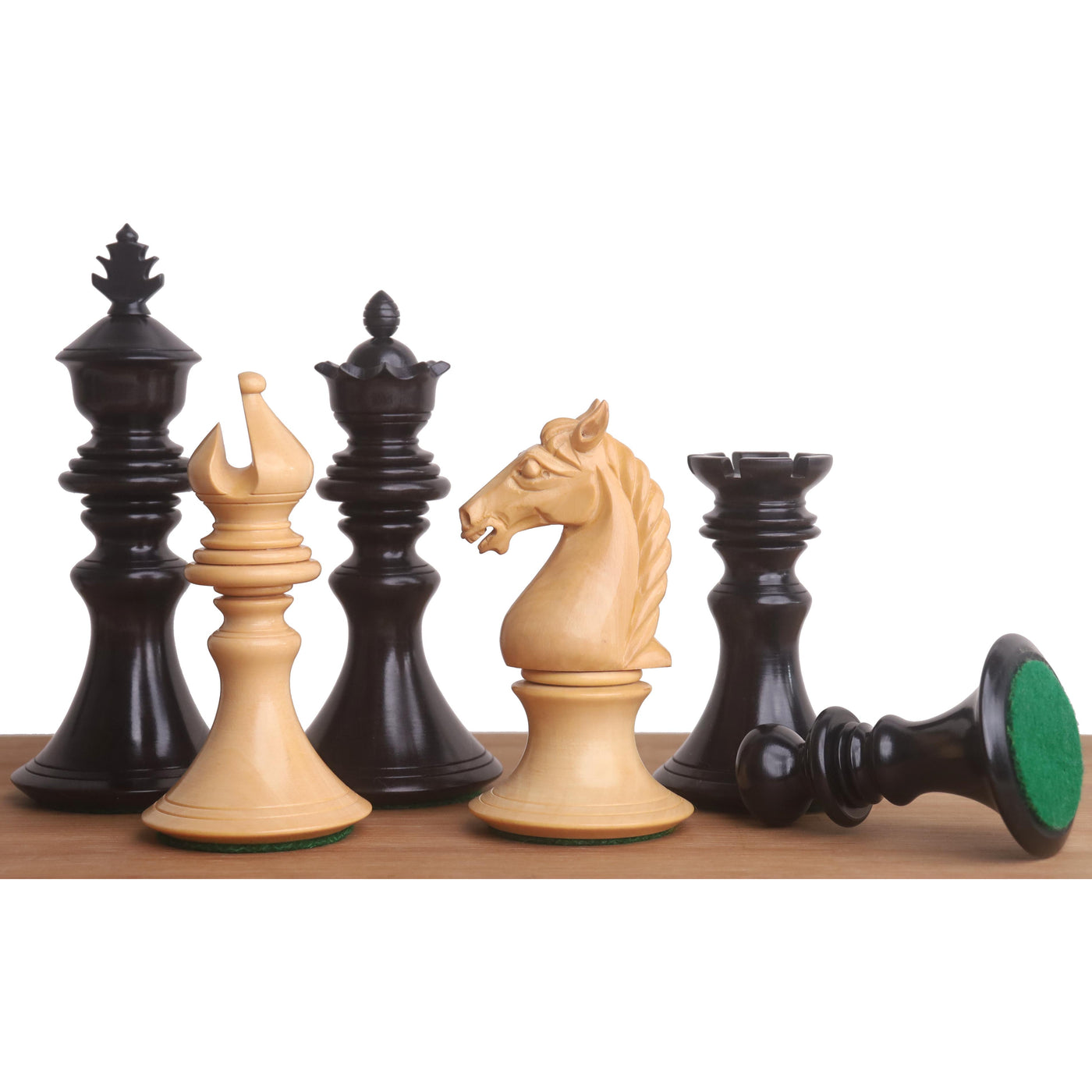 Slightly Imperfect 4.3" Aristocrat Series Luxury Staunton Chess Set- Chess Pieces Only - Ebony Wood & Boxwood