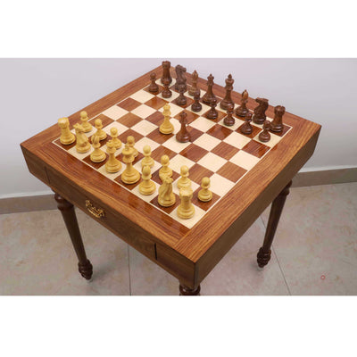 23" Tournament Chess Board Table with 4.1" Pro Staunton Weighted Wooden Chess Pieces - Golden Rosewood
