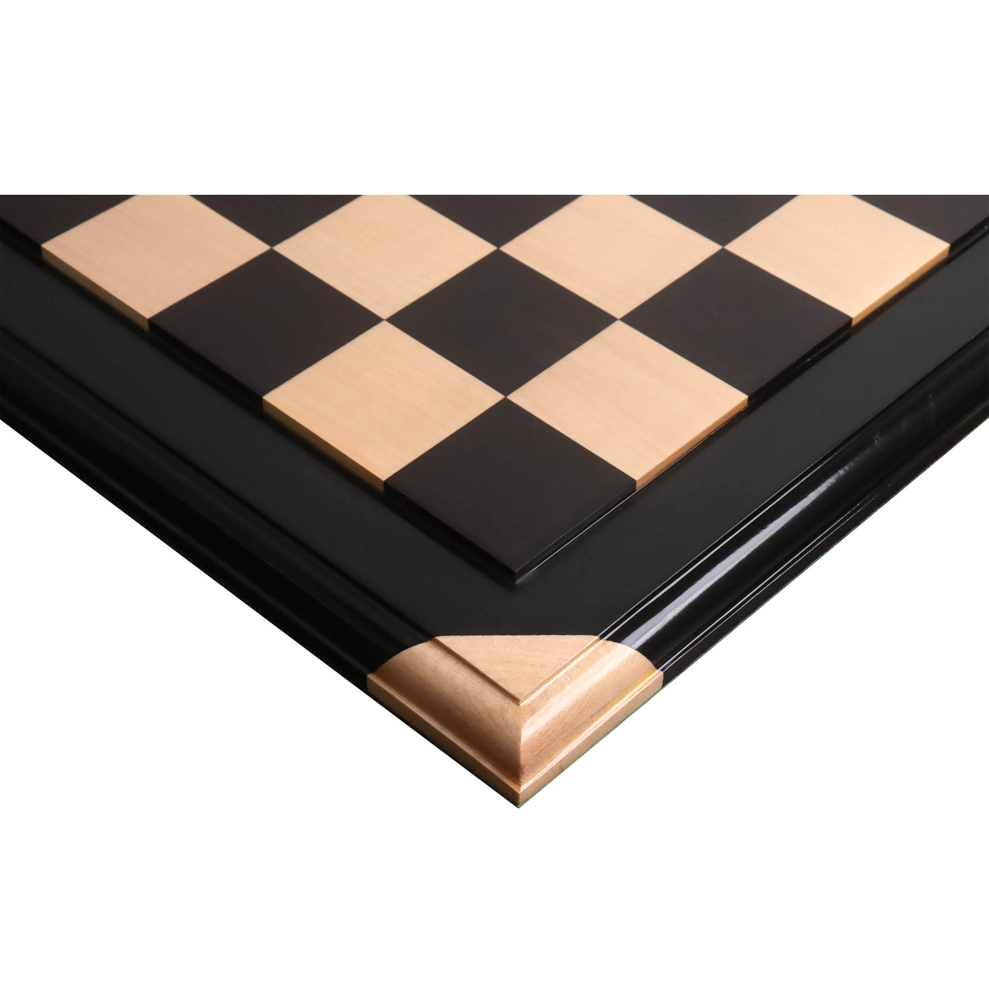 21" Ebony & Maple Wood Luxury Chessboard - 55 mm Square- Raised Tiles