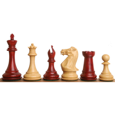 Combo of 4" Sleek Staunton Luxury Chess Set - Pieces in Bud Rose Wood with Board and Box