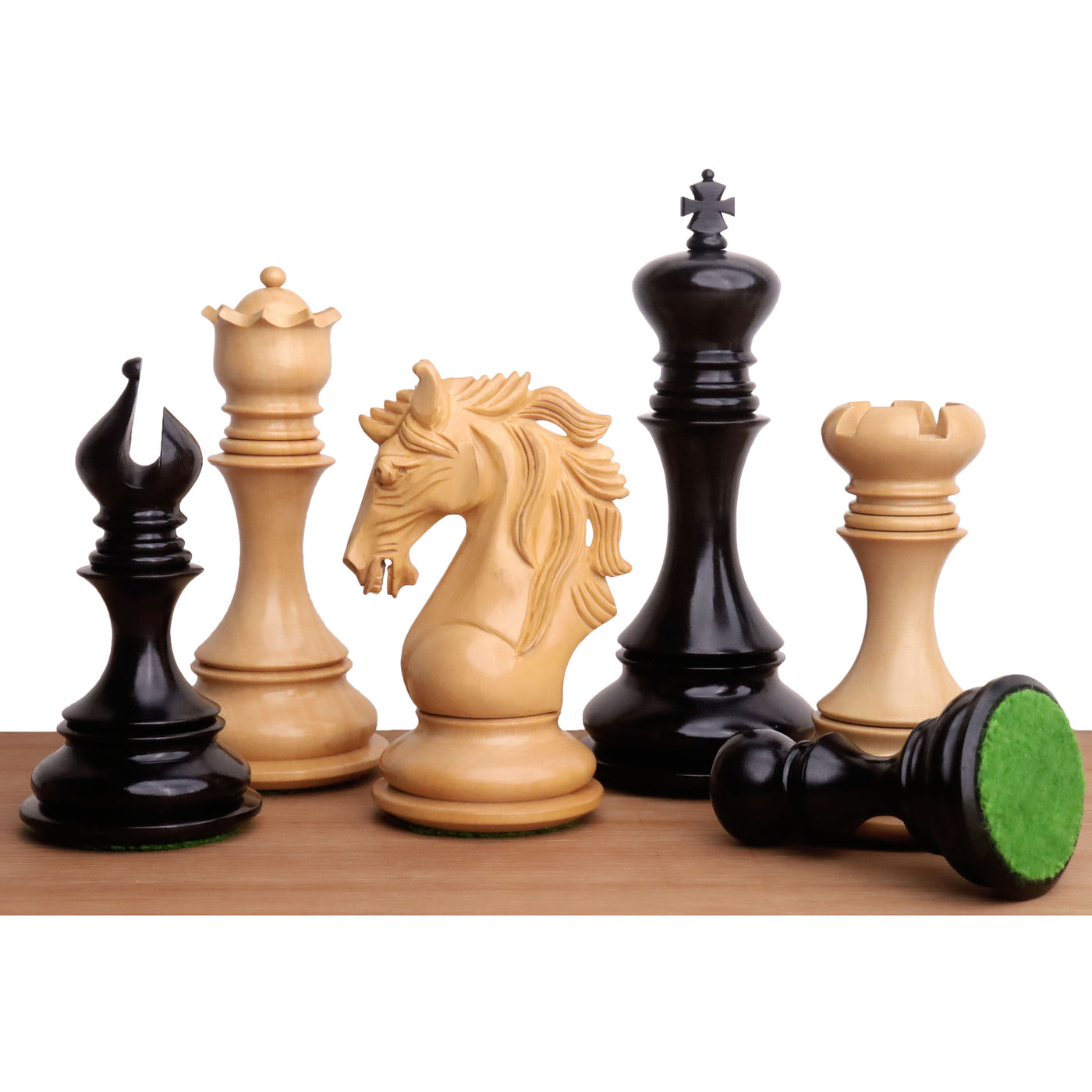 Slightly Imperfect 4.4" Goliath Series Luxury Staunton Chess Set- Chess Pieces Only - Ebony Wood & Boxwood