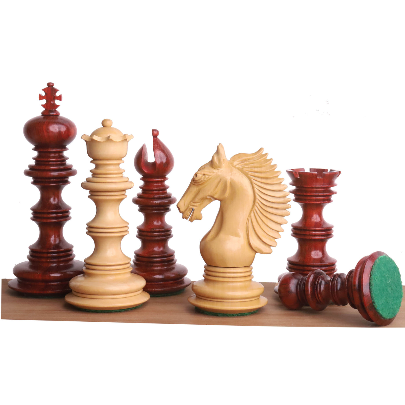 Slightly Imperfect 4.5" Gallant Knight Luxury Staunton Chess Set- Chess Pieces Only - Triple Weighted - Bud Rosewood