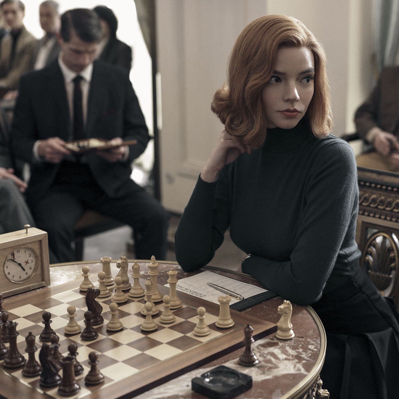 Combo of Queens Gambit Staunton Chess Set - Pieces in Golden Rosewood with Board and Box