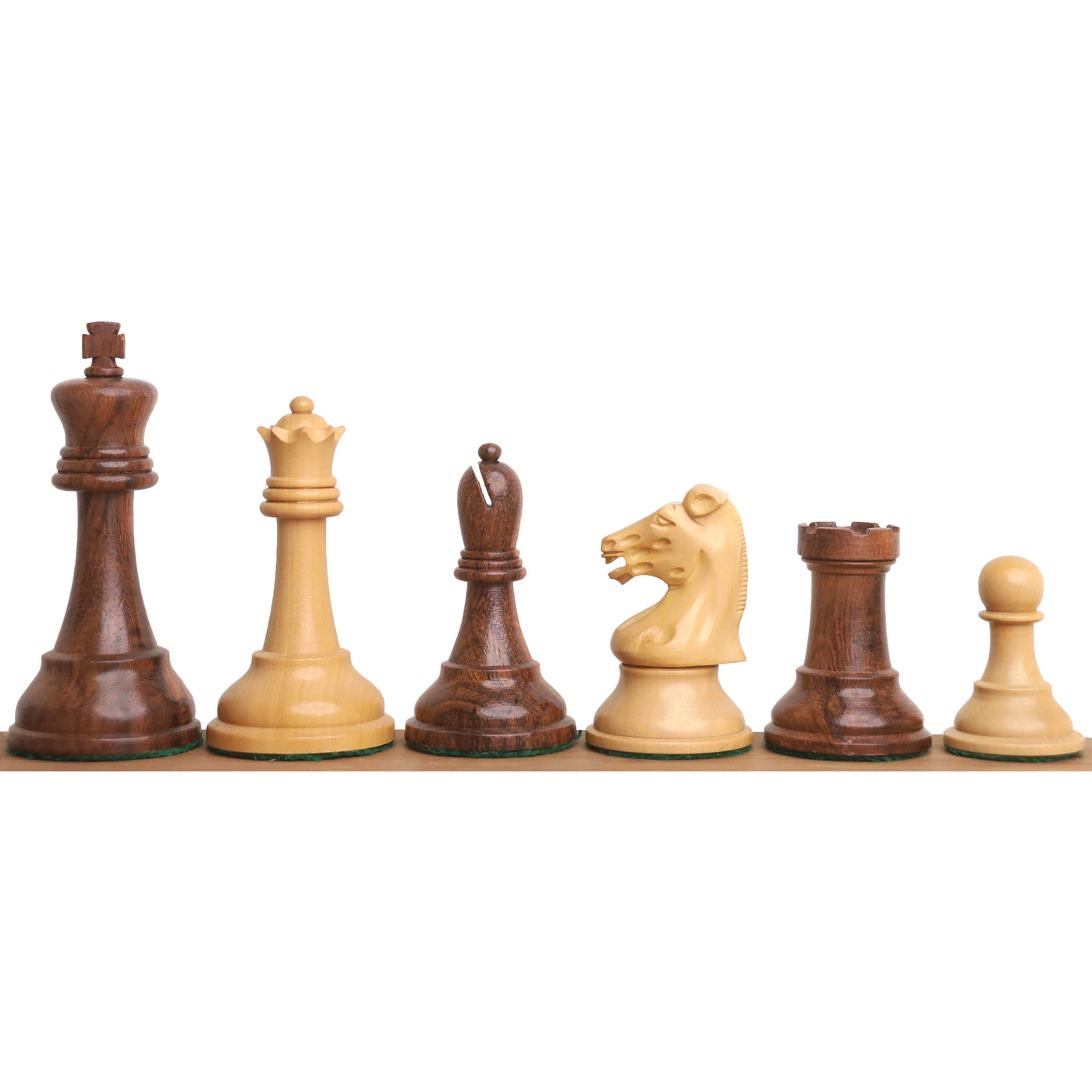 Slightly Imperfect 3.7" Reproduced Drueke Player's Choice Chess Set - Chess Pieces Only - Golden Rosewood