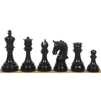 Combo of 3.8" Imperial Staunton Luxury Chess Set - Pieces in Ebony Wood with 21" Ebony Board and Box