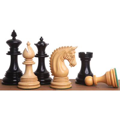 4.2" Luxury Augustus Staunton Chess Set - Chess Pieces Only -Triple Weighted Ebony Wood