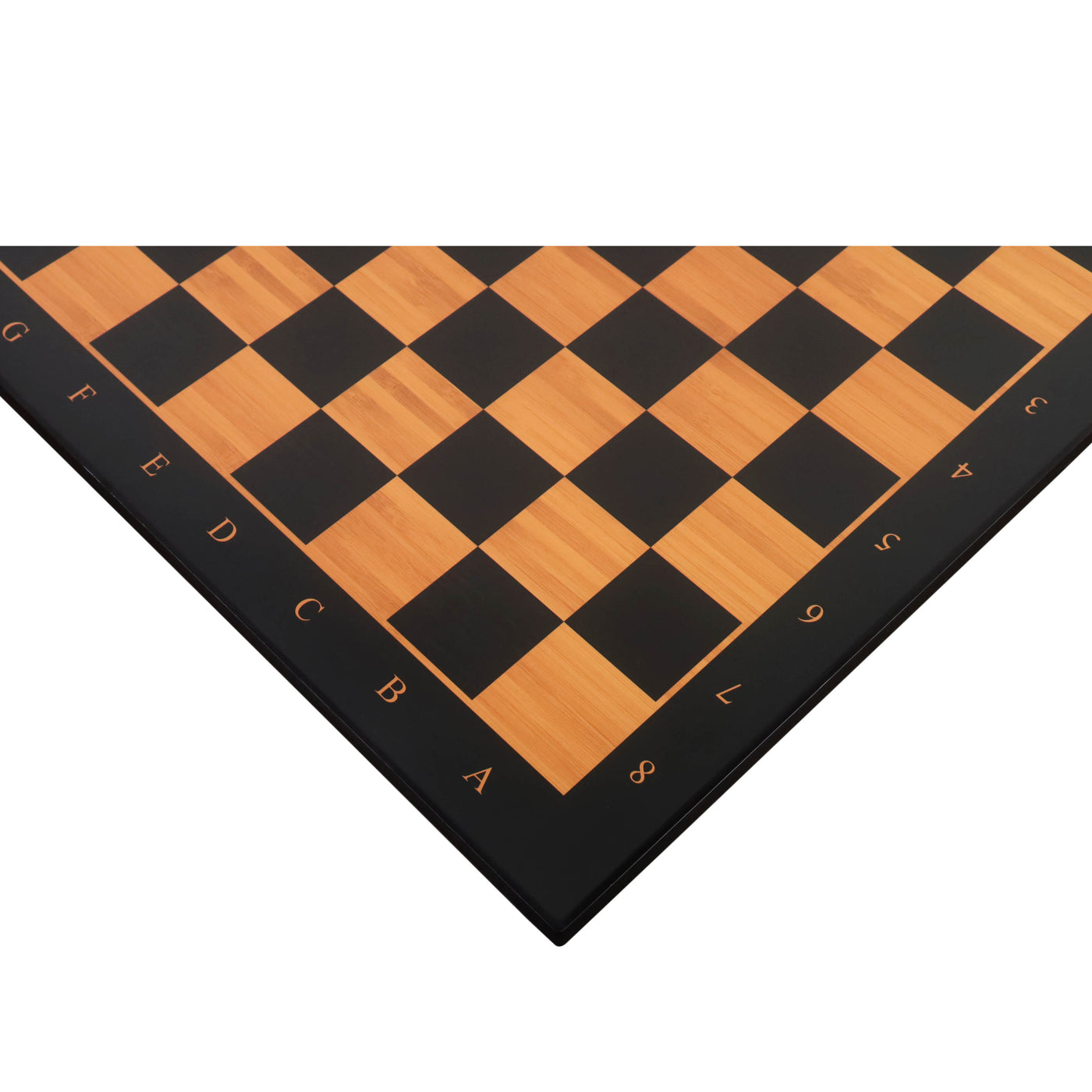 Slightly Imperfect 21" Wooden Printed Chess Board with Notations - Antique Boxwood & Ebony - 55mm square - Matt Finish