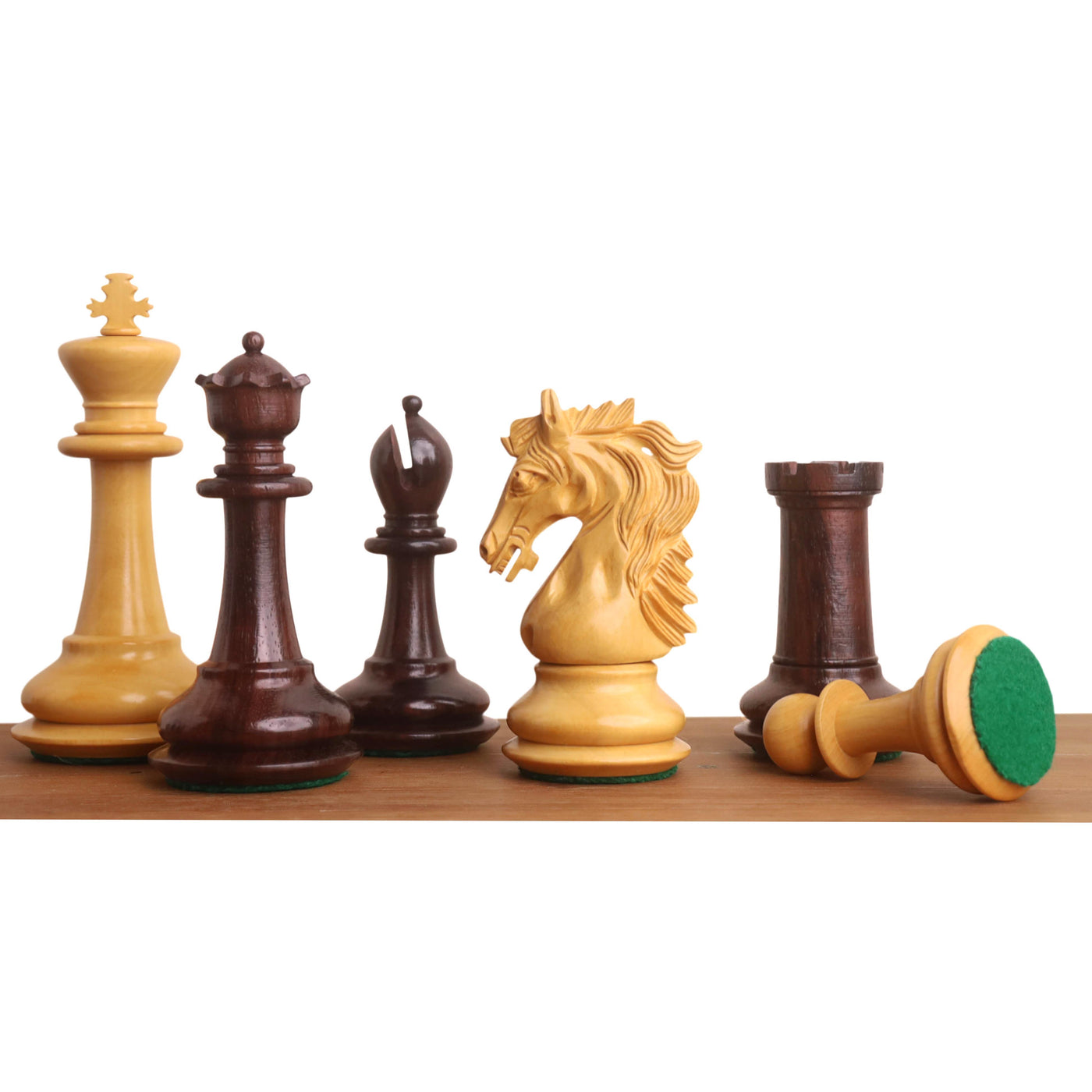 3.9" Heritage Series Staunton Chess set- Chess Pieces Only- Rosewood & Boxwood