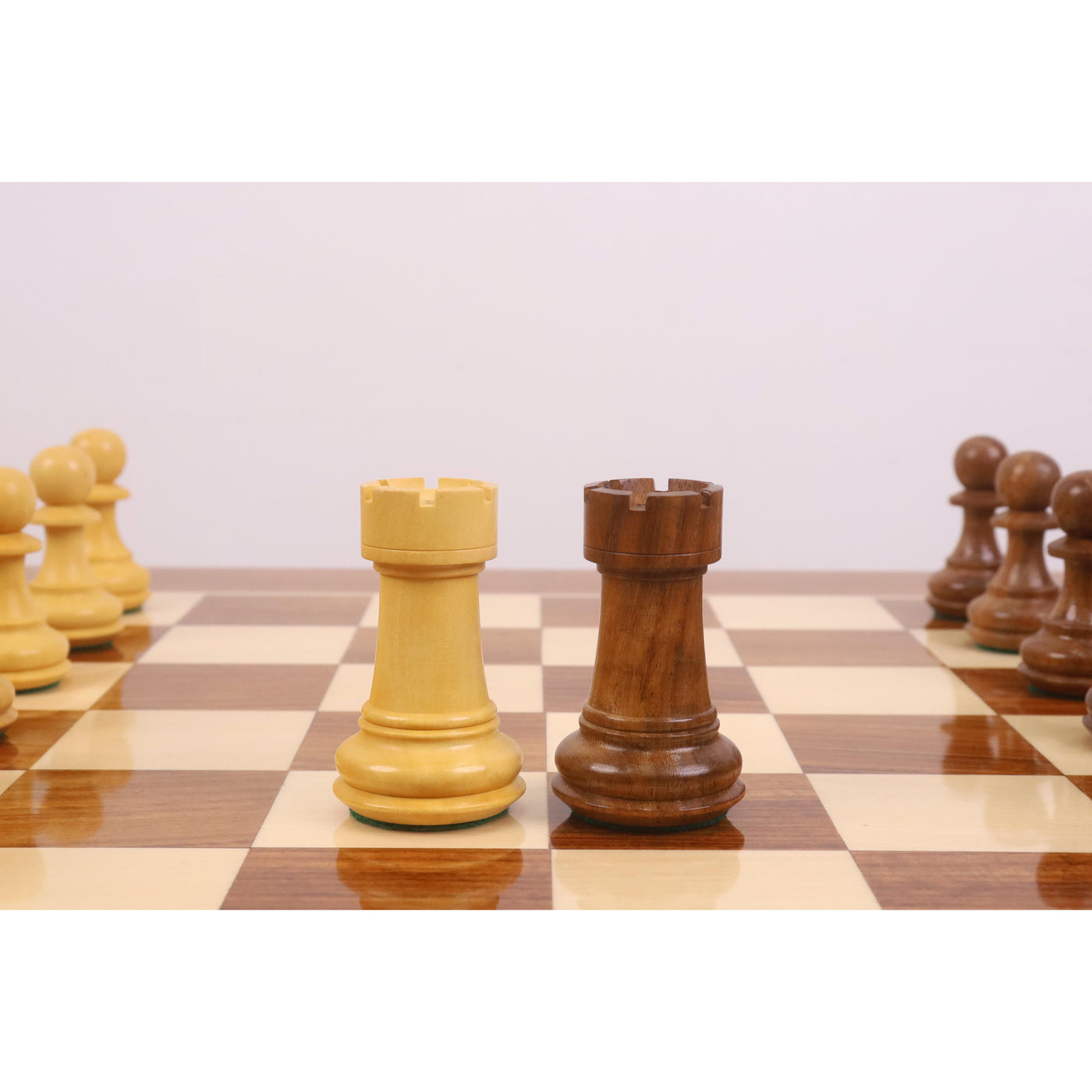 23" Tournament Chess Board Table with 4.1" Pro Staunton Weighted Wooden Chess Pieces - Golden Rosewood