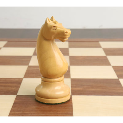 Combo of 1935 Botvinnik Flohr-II Soviet Chess Set - Pieces in Golden Rosewood with Board and Box