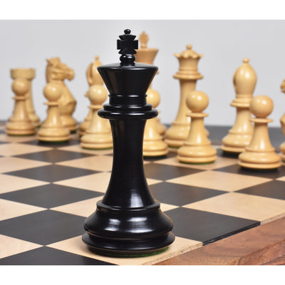 4.1" Traveller Staunton Luxury Chess Set - Chess Pieces Only-Triple Weighted Ebony Wood