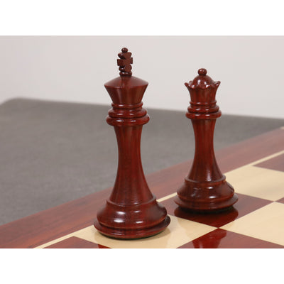 Slightly Imperfect 4.2" American Staunton Luxury Chess Set- Chess Pieces Only-Triple Weighted Budrose Wood