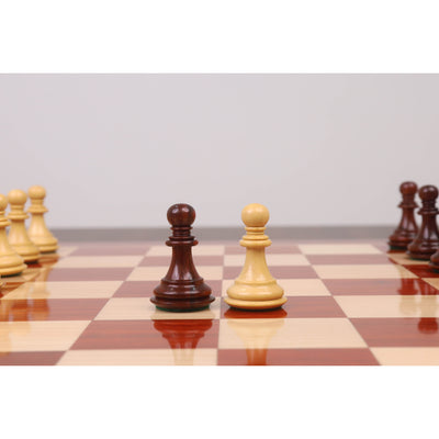 3.3" Spiraled Steed Luxury Chess Set- Chess Pieces Only - Bud Rosewood & Boxwood