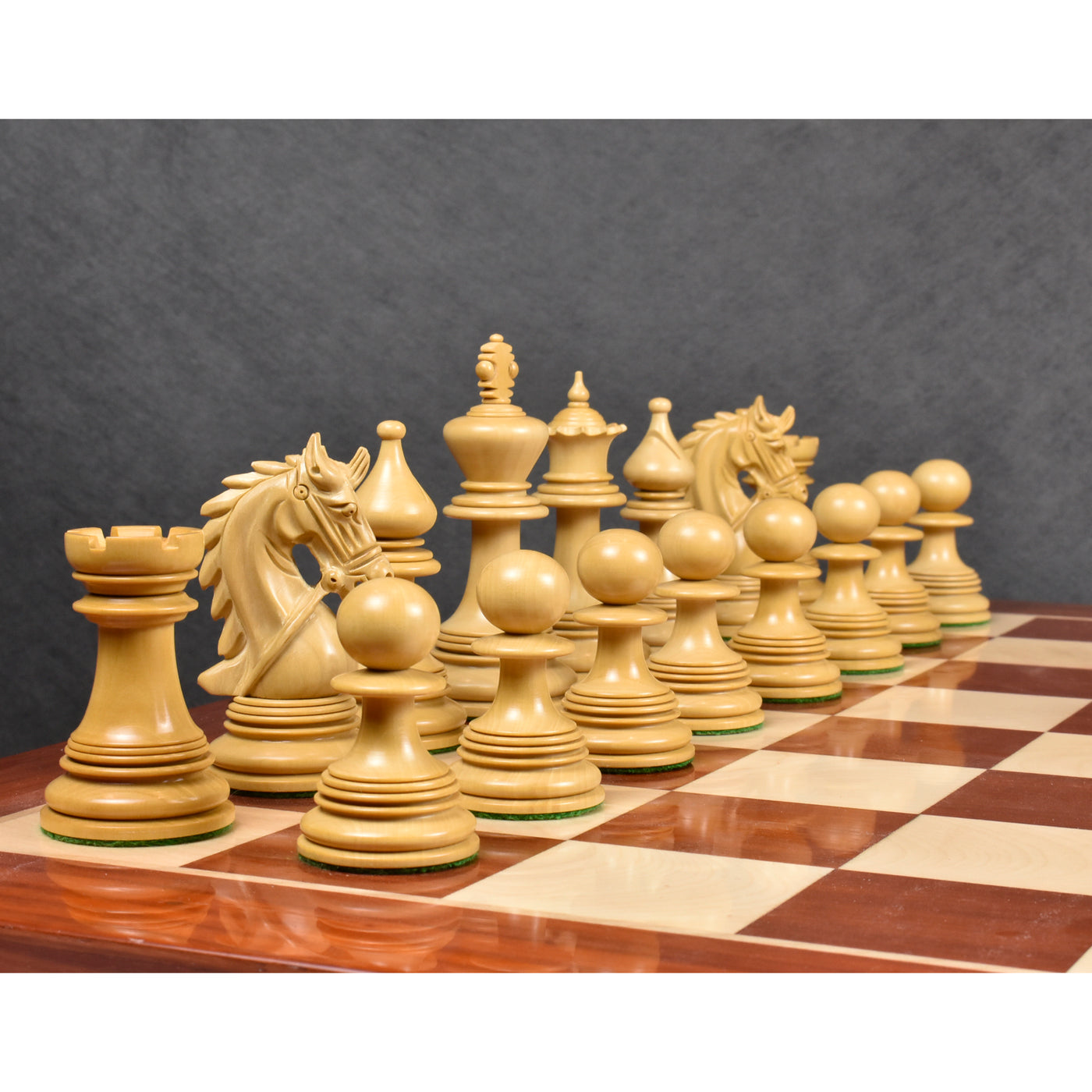 4.3" Napoleon Luxury Staunton Chess Set - Chess Pieces Only -Triple Weight Bud Rosewood