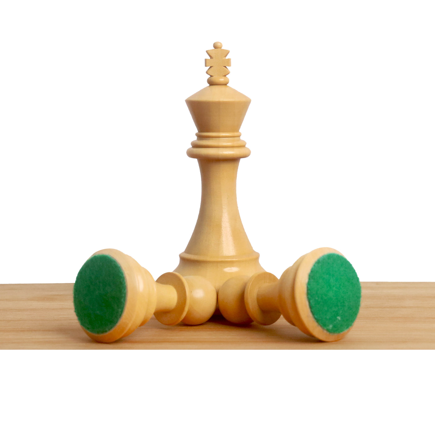 4" Fierce Knight Staunton Chess Set - Chess Pieces Only - Golden Rosewood & Boxwood