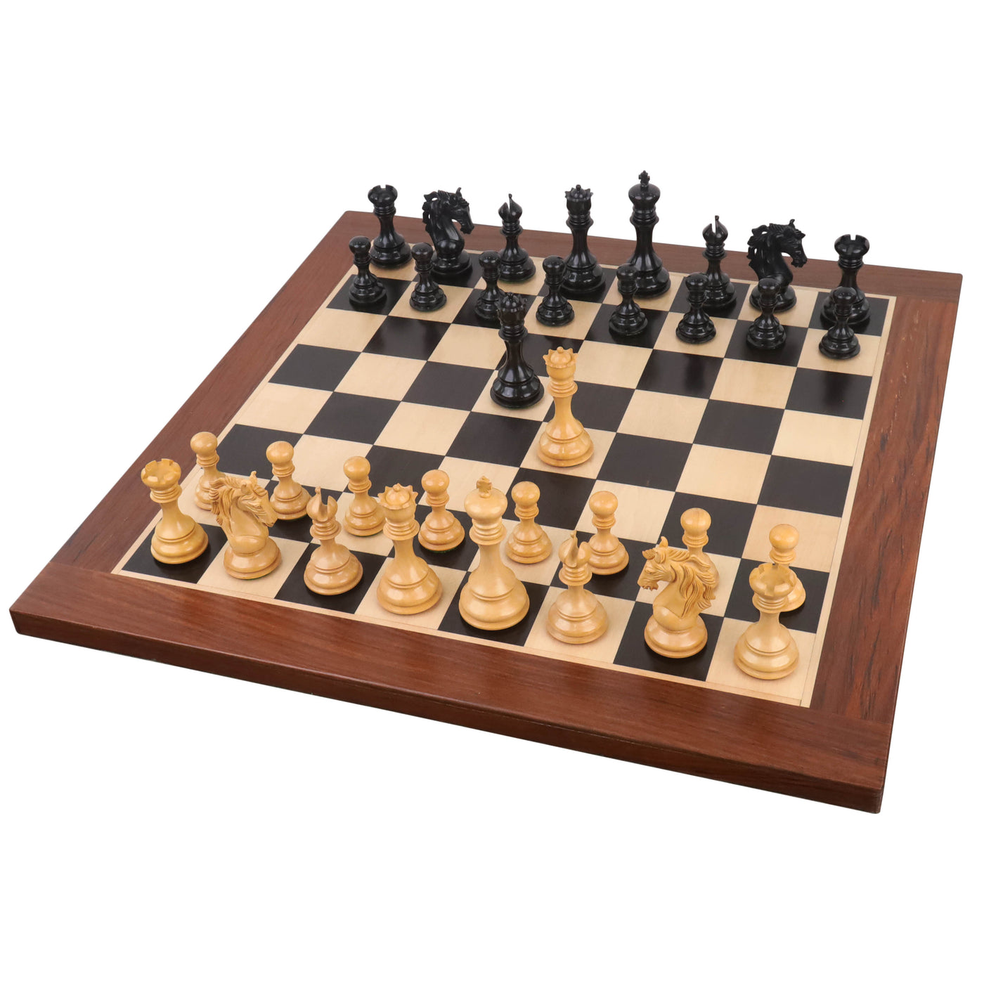 Combo of Goliath Series Luxury Staunton Chess Set - Pieces in Ebony Wood with Board and Box