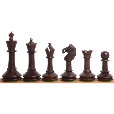 3.5" Monolith Miniature Chess Set- Chess Pieces Only - Rosewood & Boxwood