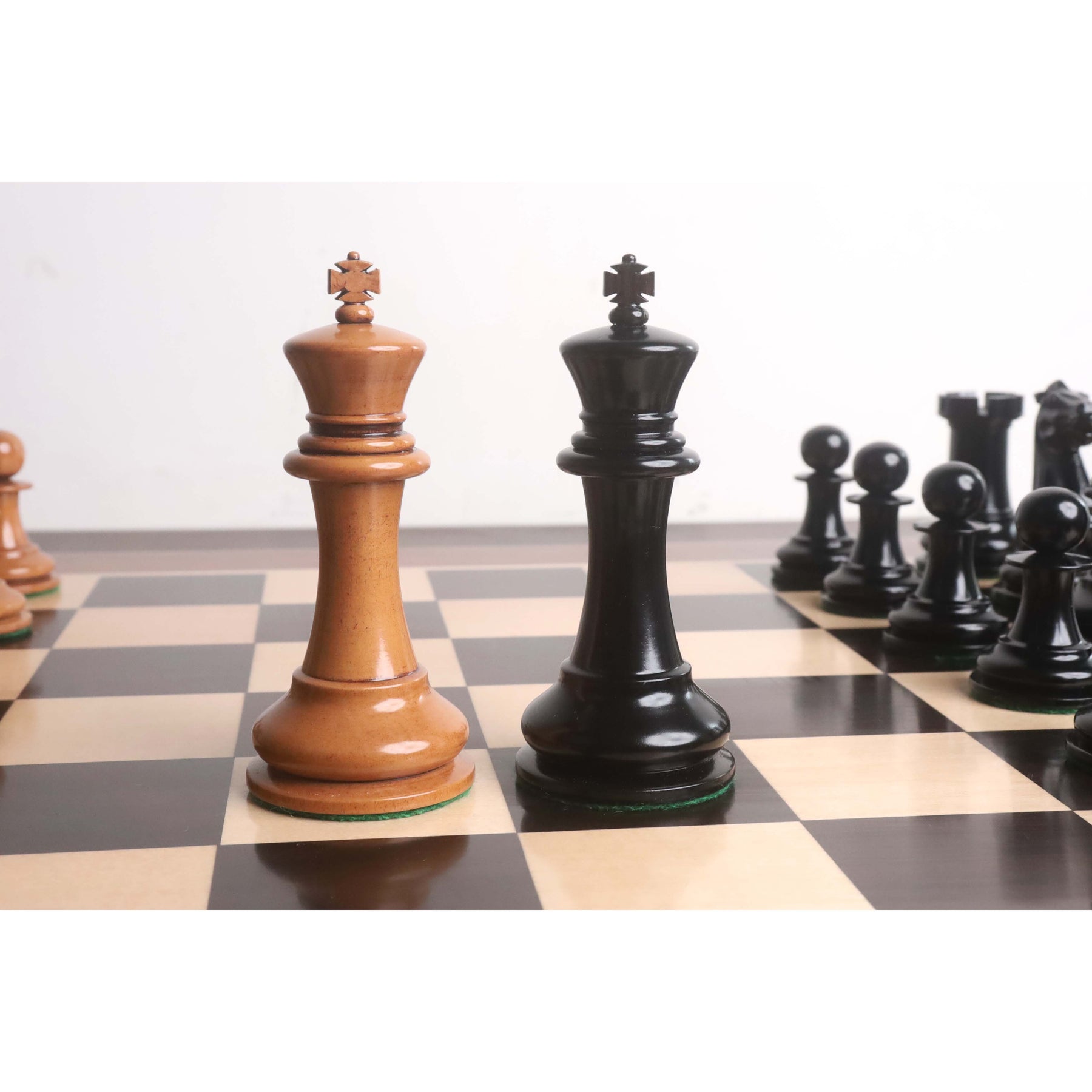 1849 Original Staunton Chess Set- Chess Pieces Only- Lacquered Distres