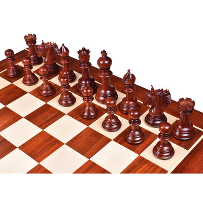 Combo of 4.6" Arthur Luxury Staunton Chess Set - Pieces in Bud Rosewood with Board and Box