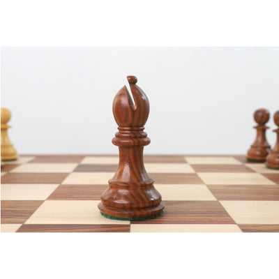 Combo of 4.1" Pro Staunton Weighted Wooden Chess Pieces in Golden Rosewood with 21" Board & Wooden Storage Box