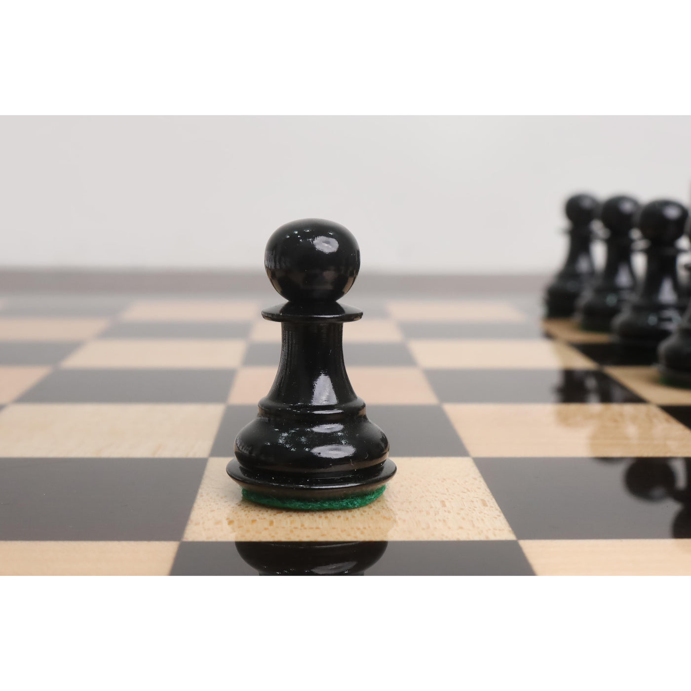Slightly Imperfect 3" Pro Staunton Black & White Painted Wooden Chess Set - Chess Pieces Only