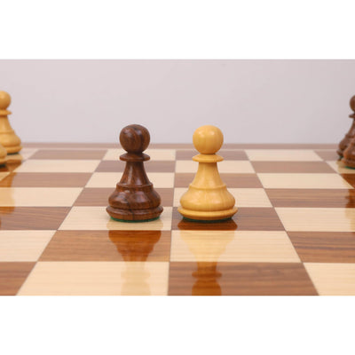 20" Monarch Series Chess Board Table with 3.6" Professional Staunton Chess Pieces - Golden Rosewood