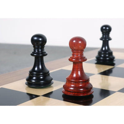 Slightly Imperfect  4.6" Prestige Luxury Staunton Chess Set- Chess Pieces Only - Bud Rosewood & Ebony-Triple Weighted