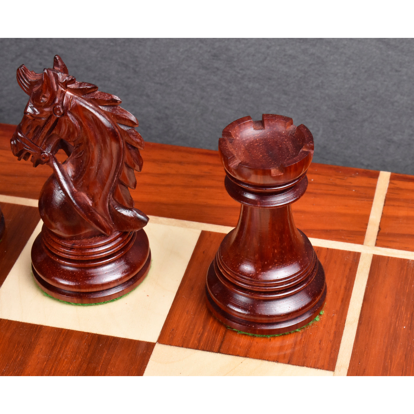 4.3" Napoleon Luxury Staunton Chess Set - Chess Pieces Only -Triple Weight Bud Rosewood