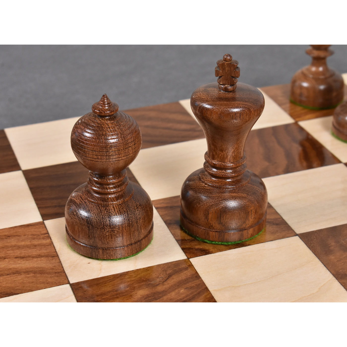 3.1" Library Combo Chess Set - Staunton Chess Pieces with Board and Box- Golden Rosewood