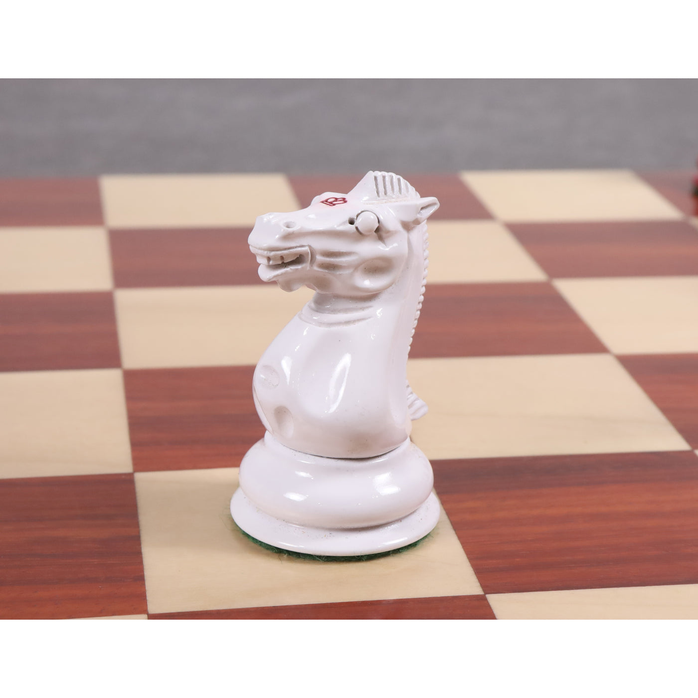 Slightly Imperfect 1849 Jacques Cook Staunton Collectors Chess Set- Chess Pieces Only - Red & White - 3.75"