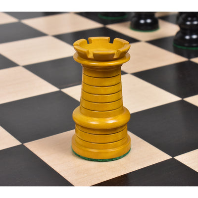 Slightly Imperfect 4.3" St. George Pre-Staunton Calvert Chess Set- Chess Pieces Only-Antiqued Boxwood And Ebony