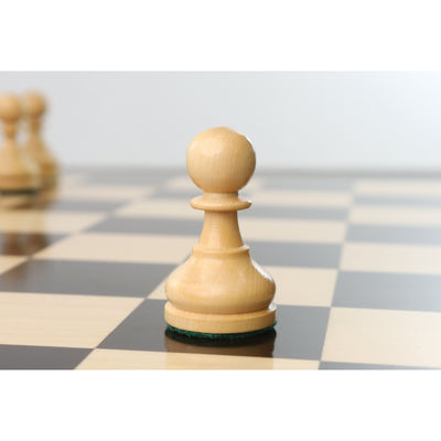 3.9" Tournament Chess Set Combo -Pieces in Ebonised boxwood with Board and Box